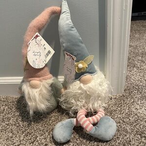Set of Two Gnome Plush Decor